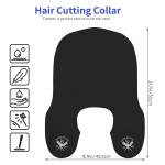 Segbeauty Hair Cutting Collar Larger & Longer Silicone Barber Haircut Neck Wrap Collar, Professional Salon Hair Dye Pad Guide for Stylist Hairdressing Hair Coloring & Perming Protecting Clothes Black