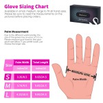 Segbeauty Protective Gloves 100PCS, Pink-Large, Chemical and Puncture Resistant with Anti-Slip Textured Fingertips