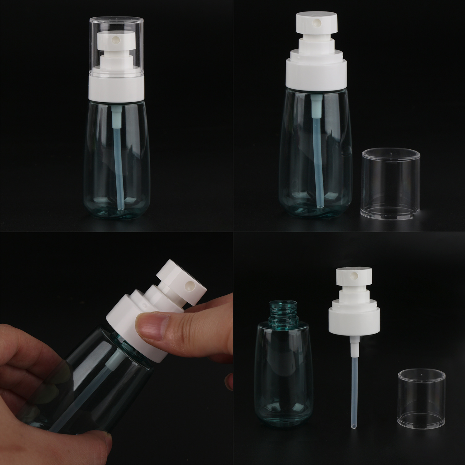Craft and Party- 12 Pcs 60ml Clear Plastic Travel Size Spray Bottles, Fine Mist Mini Spray Bottle Refillable., Size: 60ml (2oz)