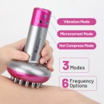 Segbeauty Red LED Light Therapy Beauty Sculpt Massager, Ultrasound Cavitation Vibrating Massager, Intelligence Meridians Massager, Handheld Cellulite Massager for External Slimming Massage Belly